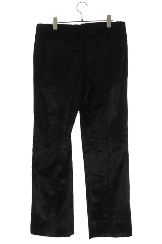 EMPORIO ARMANI Velour Straight Pants Black Size 48