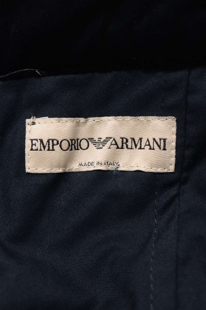 EMPORIO ARMANI Velour Pants Navy Size 50