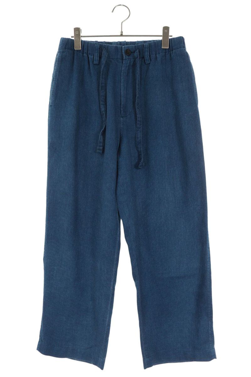 ISSEY MIYAKE Linen Cotton Blend Easy Pants Blue Size 1