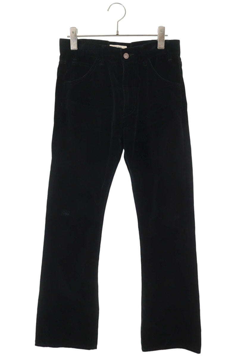 CELINE Cotton Velvet Flare Pants Black Size 27