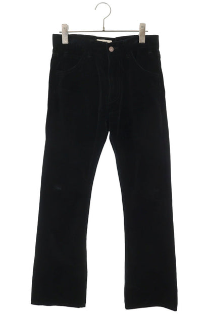 CELINE Cotton Velvet Flare Pants Black Size 27