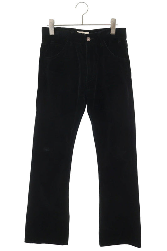 CELINE Cotton Velvet Flare Pants Black Size 27