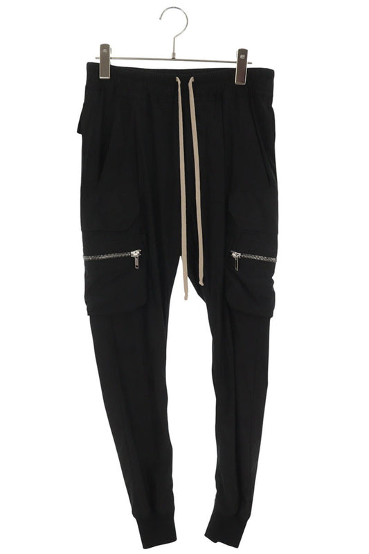 Rick Owens 18SS Drawstring Nylon Cargo Pants Black Size 48