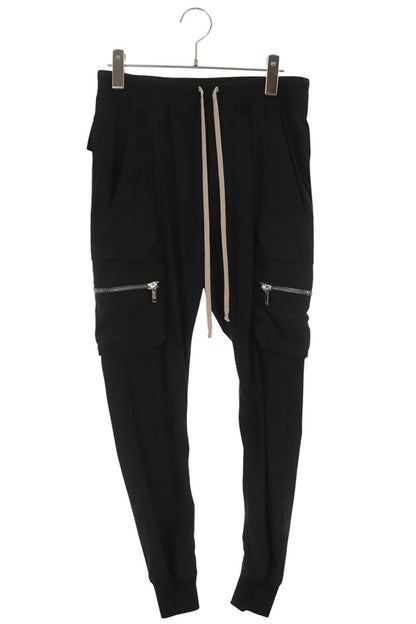 Rick Owens 18SS Drawstring Nylon Cargo Pants Black Size 48