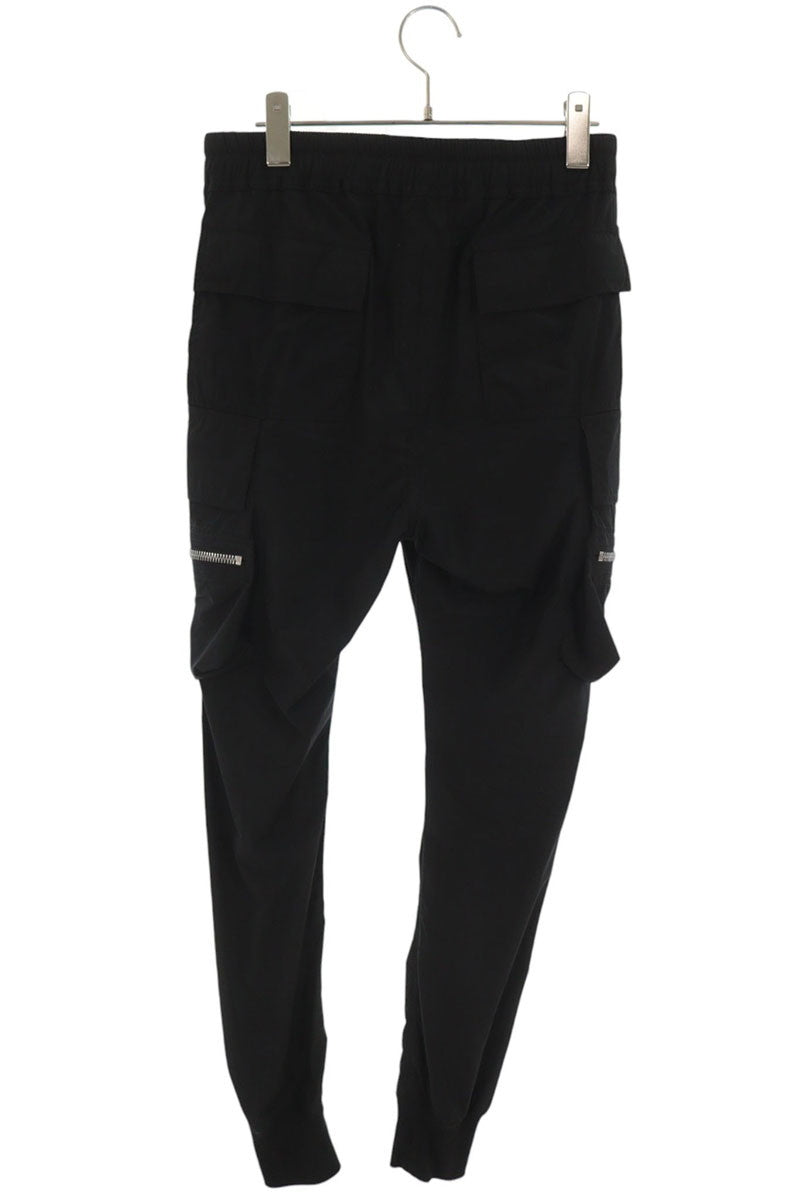 Rick Owens 18SS Drawstring Nylon Cargo Pants Black Size 48