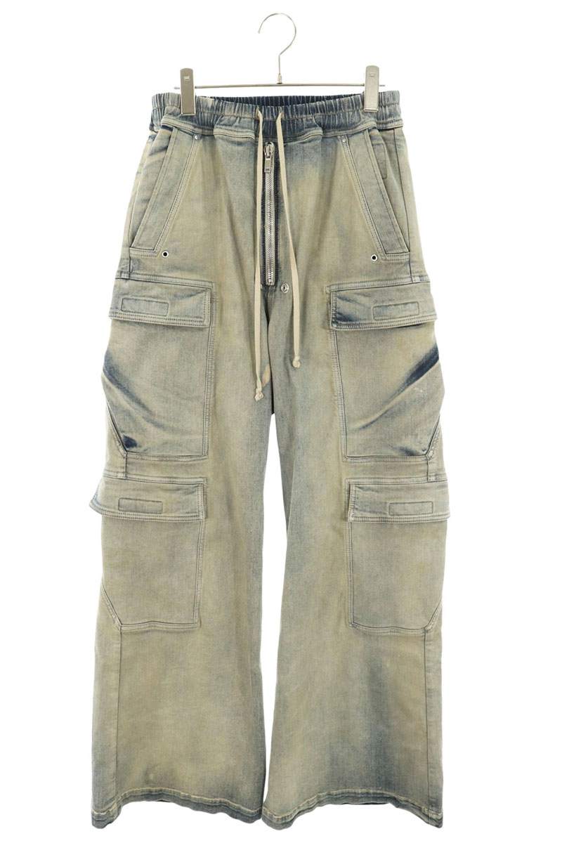 Rick Owens FW24 Double Cargo Jumbo Bela Pants Indigo Size XS