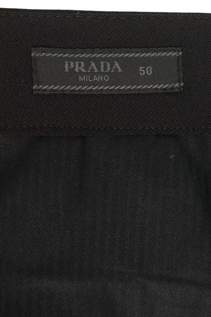 PRADA Triangle Logo Multi-Pocket Cargo Pants Black Size 50