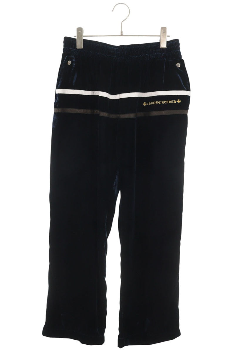 Chrome Hearts Navy Velvet Tracksuit Pants Size M