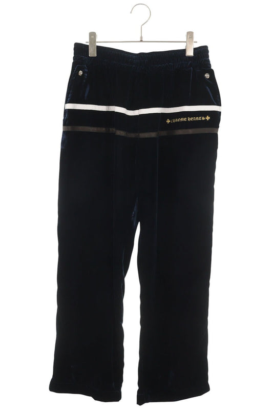 Chrome Hearts Navy Velvet Tracksuit Pants Size M