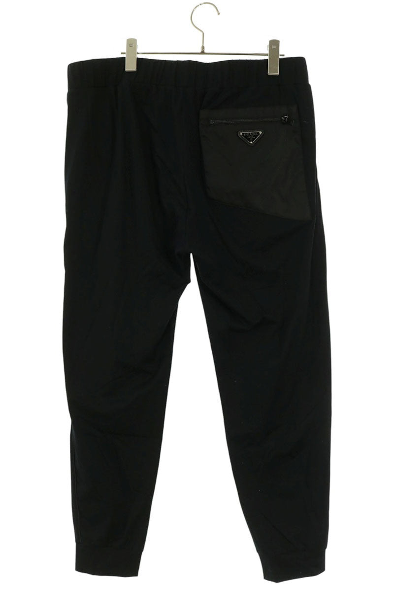 PRADA Black Technical Cotton Re-Nylon Pants Size XL