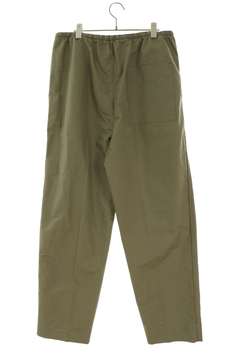BOTTEGA VENETA Cotton Wide Leg Trousers Khaki Size 48