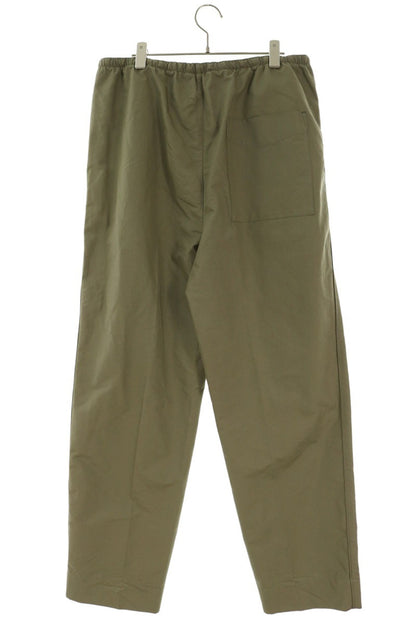 BOTTEGA VENETA Cotton Wide Leg Trousers Khaki Size 48