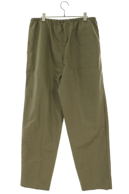 BOTTEGA VENETA Cotton Wide Leg Trousers Khaki Size 48