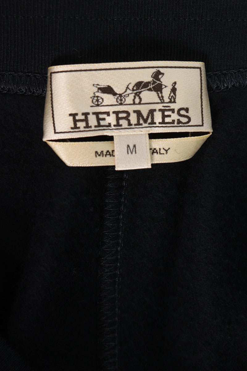 HERMES RUN H Sweat Jogger Pants Navy/White Size M