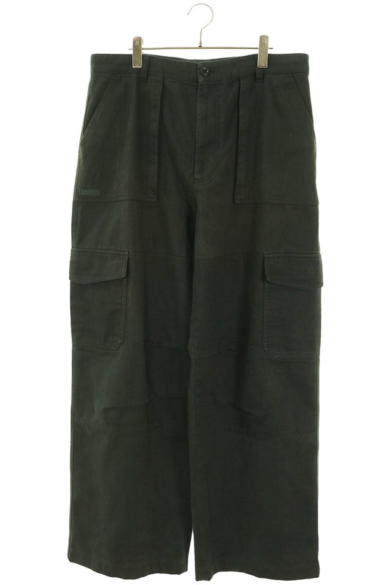 ACNE STUDIOS Cotton Blend Cargo Pants Dark Green Size 50