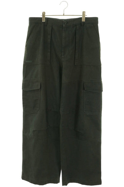 ACNE STUDIOS Cotton Blend Cargo Pants Dark Green Size 50