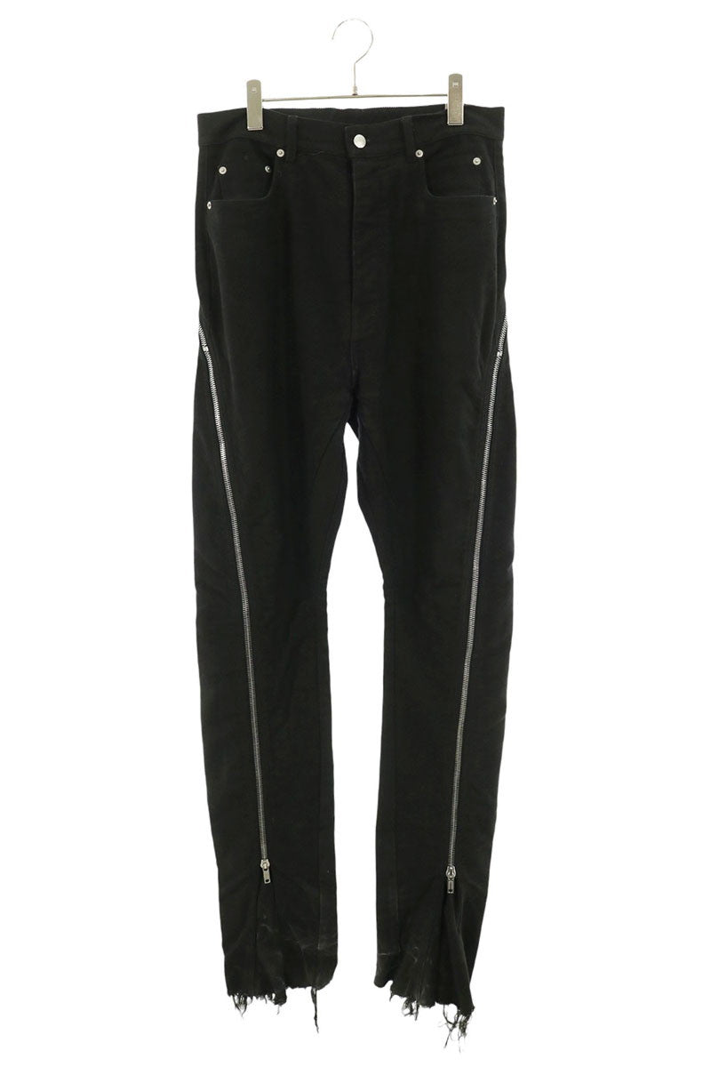 Rick Owens Volan Banana Flare Cotton Pants Black Size 30