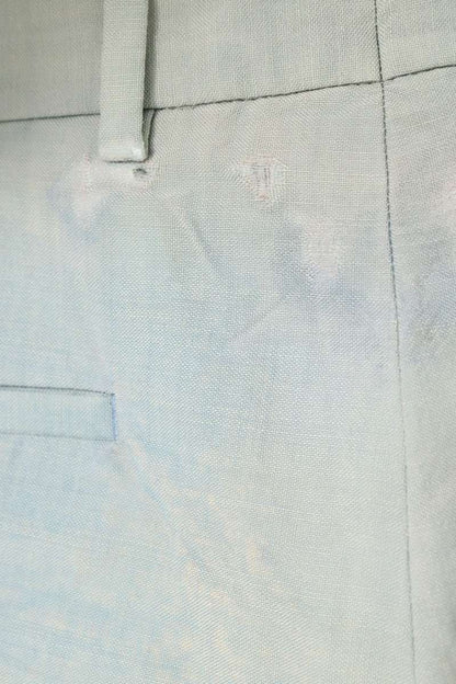 Maison Margiela SS19 Wool Mohair Slacks Light Blue Size 46