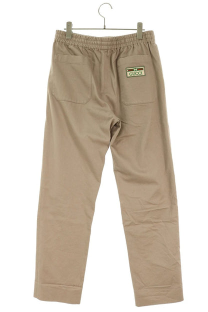 GUCCI Beige Applique Cotton Easy Pants Size 44