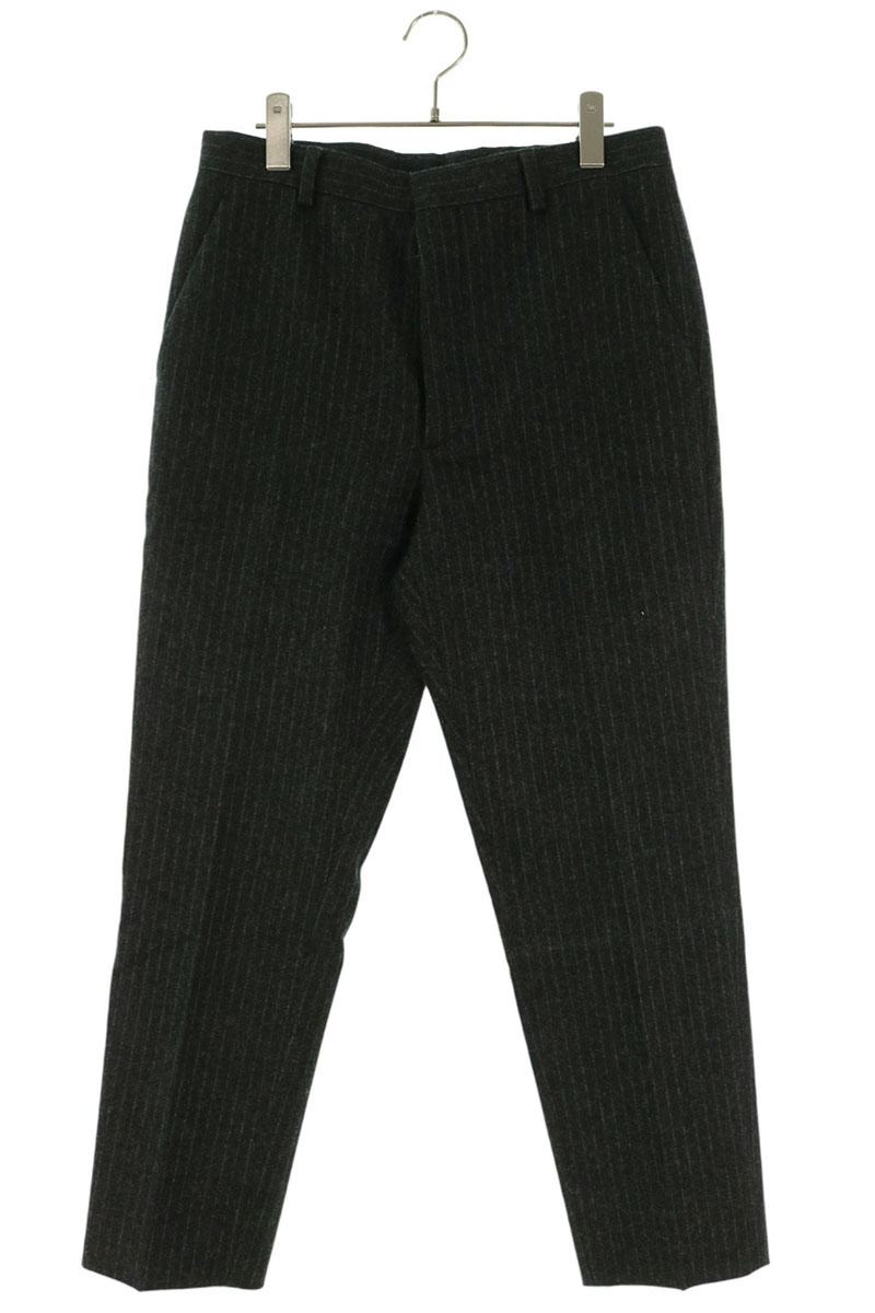 PRADA Black Pinstripe Wool Slacks Size 46