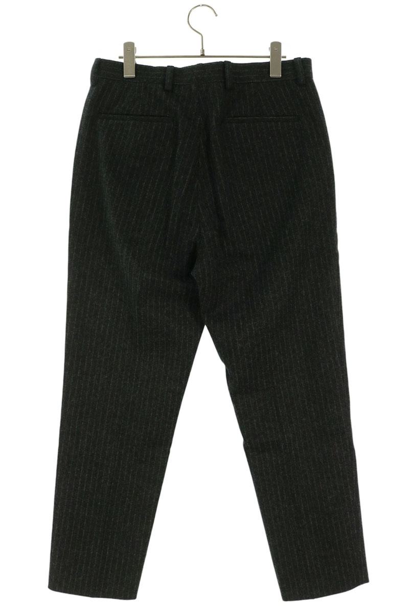 PRADA Black Pinstripe Wool Slacks Size 46