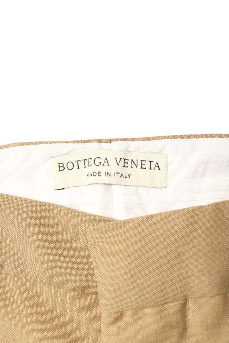 BOTTEGA VENETA Mohair Wool Slacks Beige Size 46