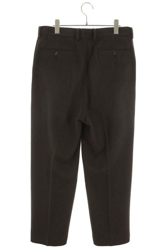 AURALEE Khaki Baby Camel Flannel 2-Tuck Slacks Size 5