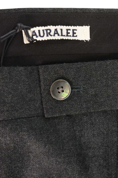 AURALEE Gray Super Light Wool 2-Tuck Slacks Size 5