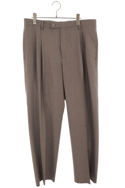 AURALEE Brown Super Wool 2-Tuck Slacks Size 5
