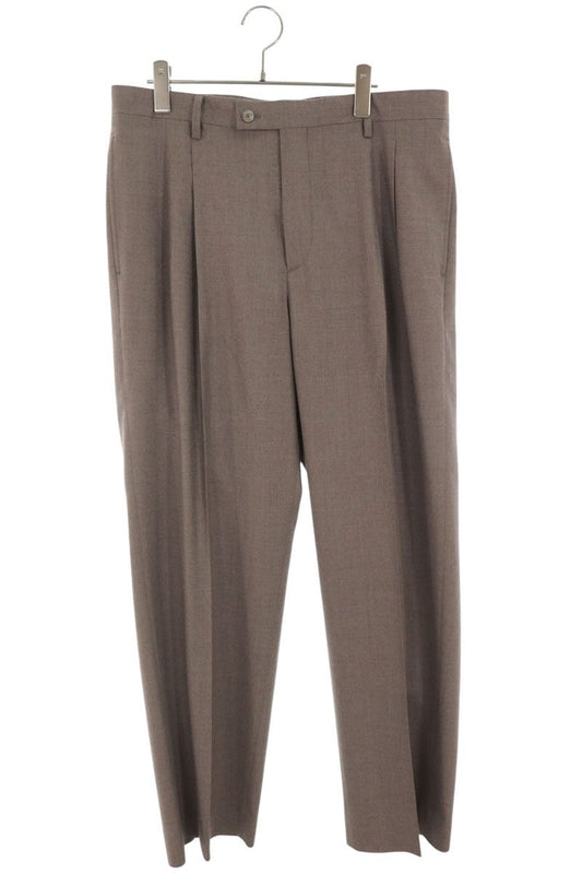 AURALEE Brown Super Wool 2-Tuck Slacks Size 5