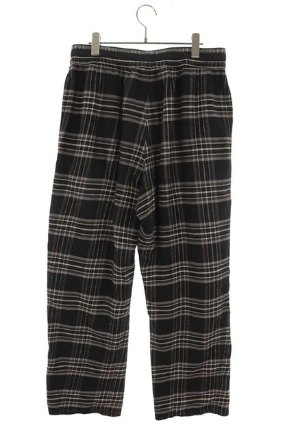 Chrome Hearts Flannel Check Cross Leather Patch Pants Size L