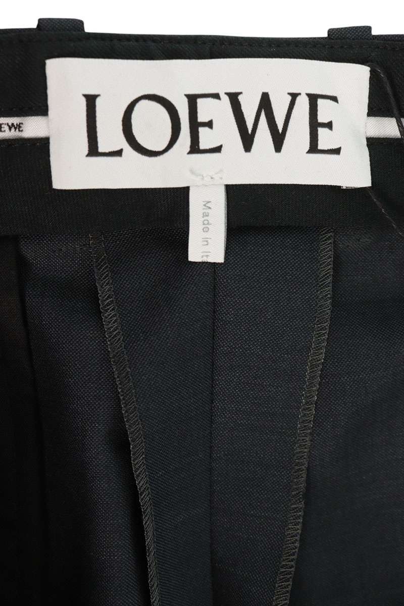 LOEWE Black Wool Bootleg Trousers Size 48