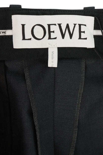 LOEWE Black Wool Bootleg Trousers Size 48