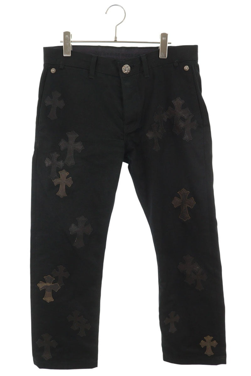 Chrome Hearts Cross Patch Leather Trim Chinos Size 32
