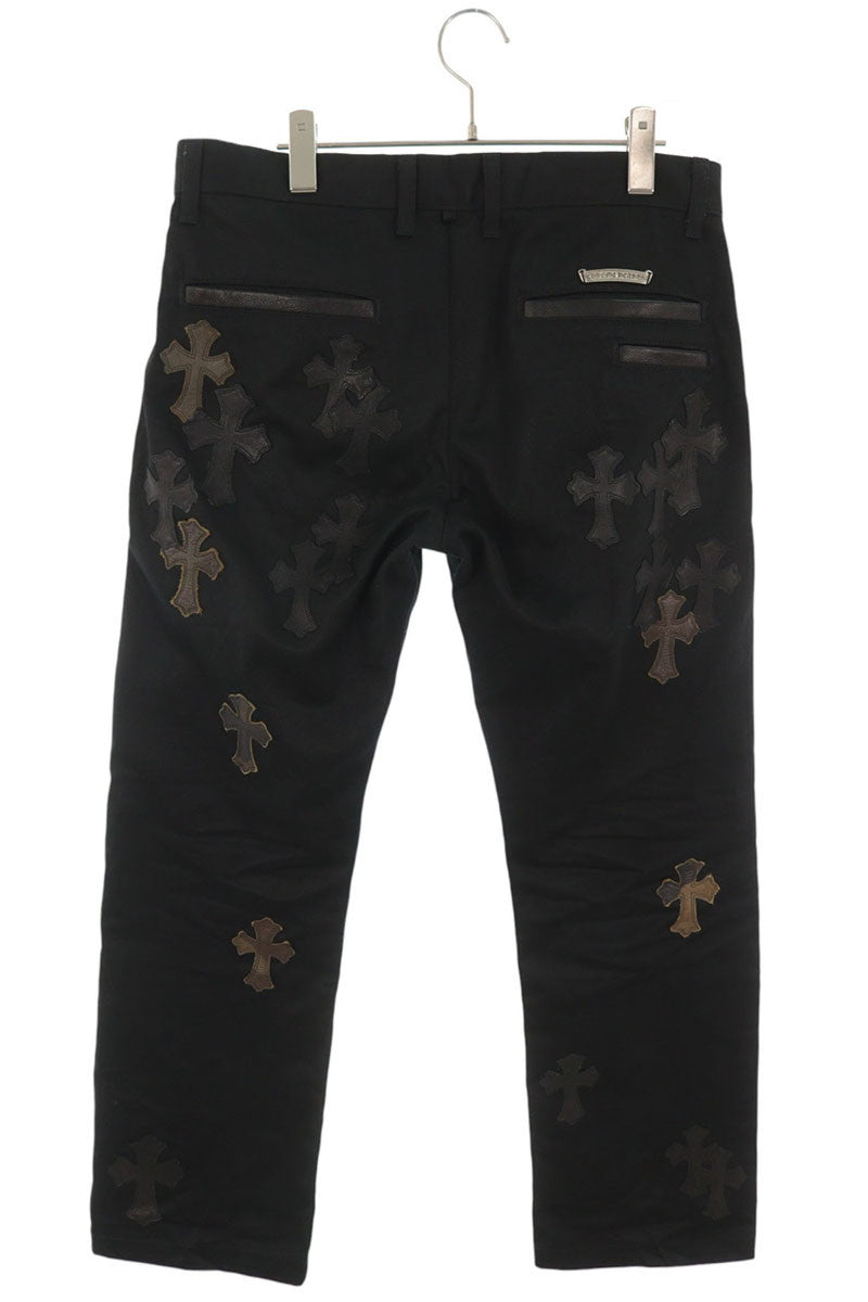 Chrome Hearts Cross Patch Leather Trim Chinos Size 32