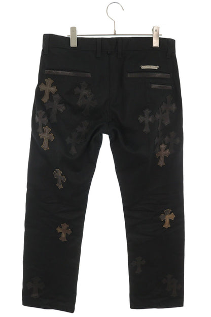 Chrome Hearts Cross Patch Leather Trim Chinos Size 32