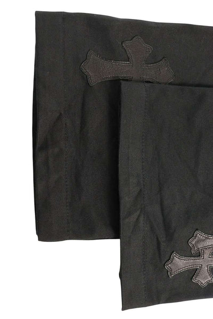 Chrome Hearts Cross Patch Leather Trim Chinos Size 32