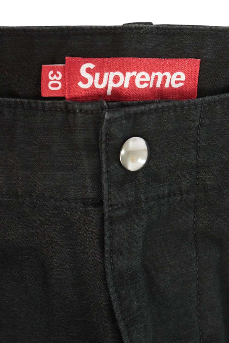 SUPREME 25SS Black Cotton Cargo Pants Size 30