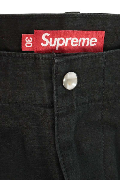 SUPREME 25SS Black Cotton Cargo Pants Size 30