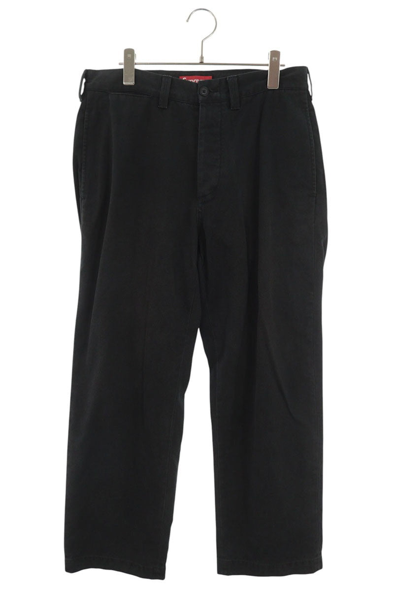 SUPREME 25SS Black Cotton Chino Pants Size 30