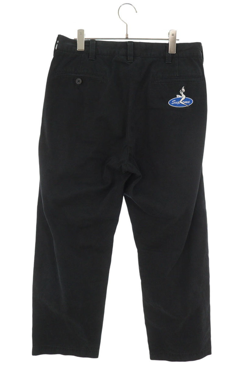 SUPREME 25SS Black Cotton Chino Pants Size 30