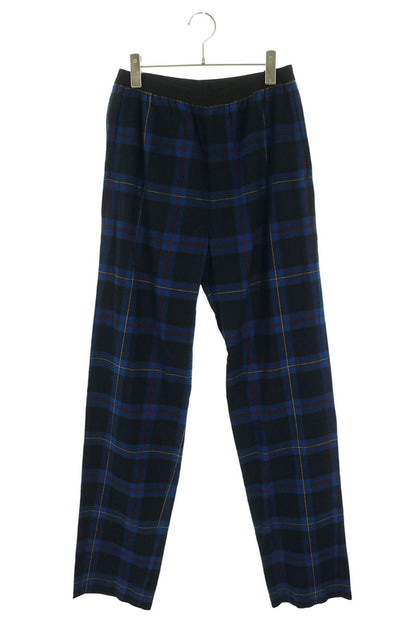 BALENCIAGA Blue Check Flannel Pants Size 44