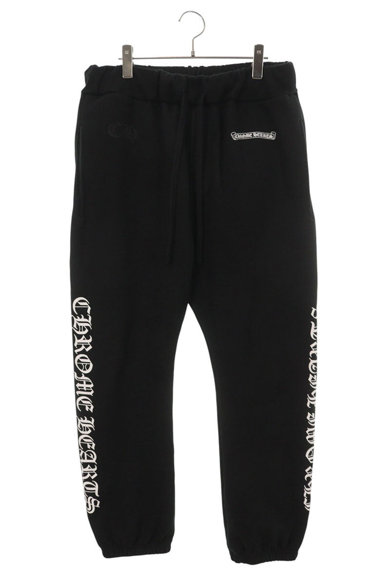 Chrome Hearts Side Logo Print Sweatpants Black/White Size M