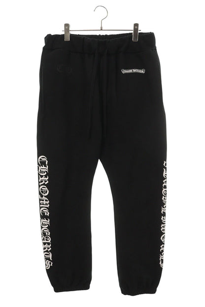 Chrome Hearts Side Logo Print Sweatpants Black/White Size M