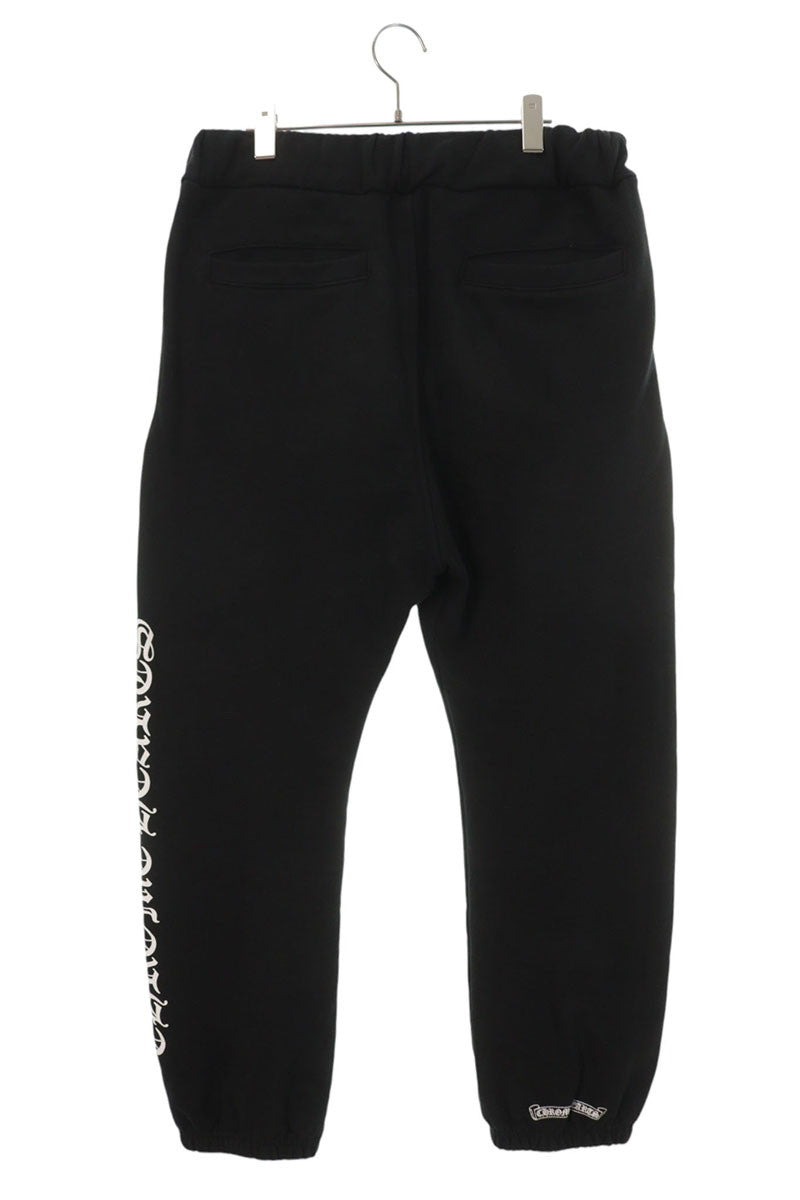 Chrome Hearts Side Logo Print Sweatpants Black/White Size M