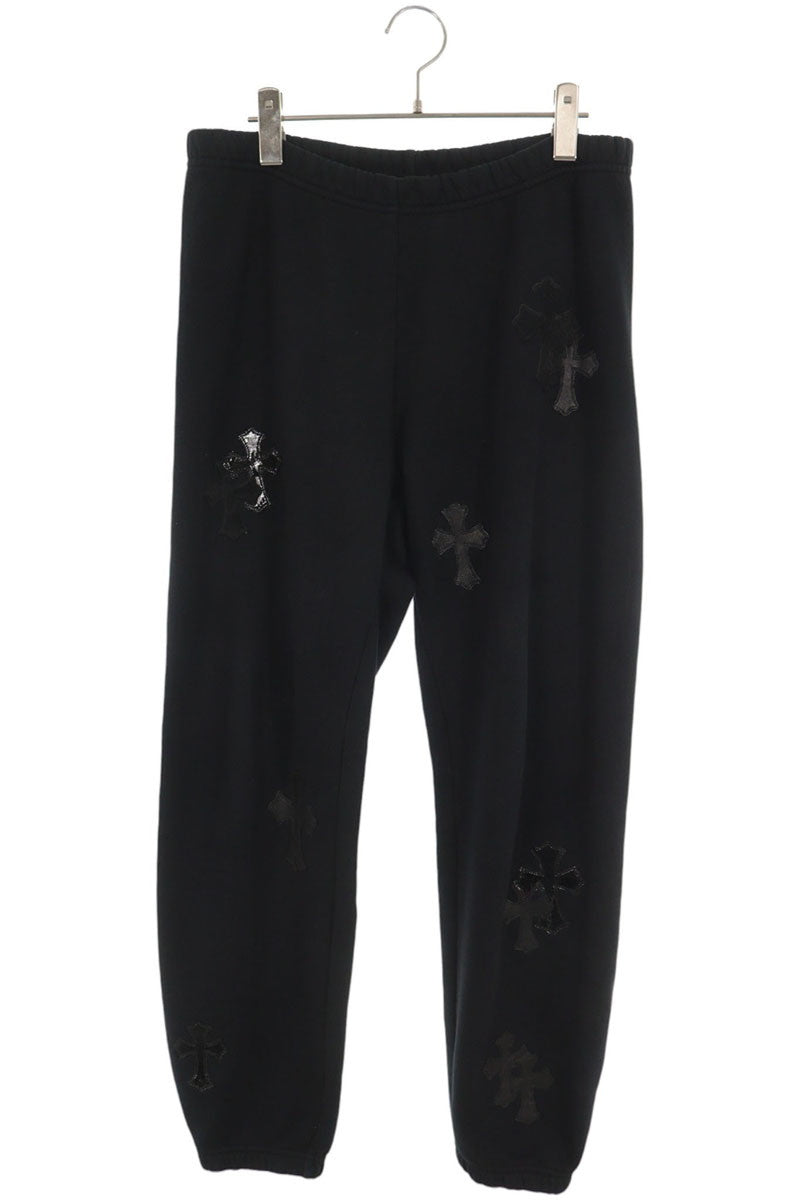 Chrome Hearts Y NOT SWEAT PANTS Cross Patch Black Sweatpants Size S
