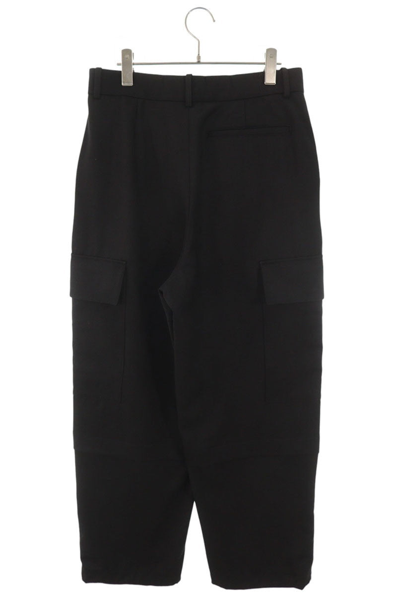 LOEWE Side Zip Ankle Cargo Wool Pants Black Size 46