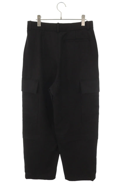 LOEWE Side Zip Ankle Cargo Wool Pants Black Size 46