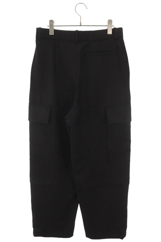 LOEWE Side Zip Ankle Cargo Wool Pants Black Size 46