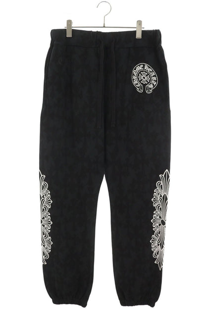 Chrome Hearts Cemetery Cross Print Sweat Pants Black Size L